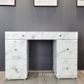 White Marble Glass MDF Toolaż